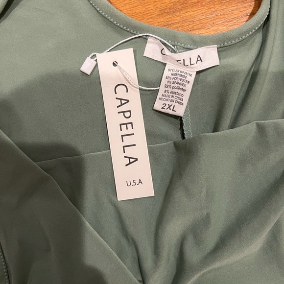 Capella unitard jumpsuit green NWT 2xl - Picture 2 of 5